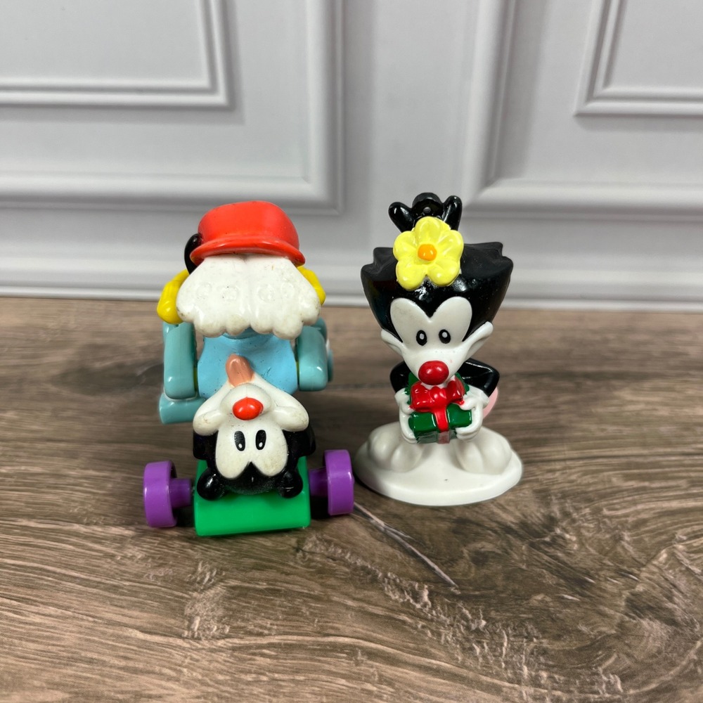 Warner Bros Animaniacs Toy Figure Set Dot‎ Wakko 1990s Multicolor PVC 2pc